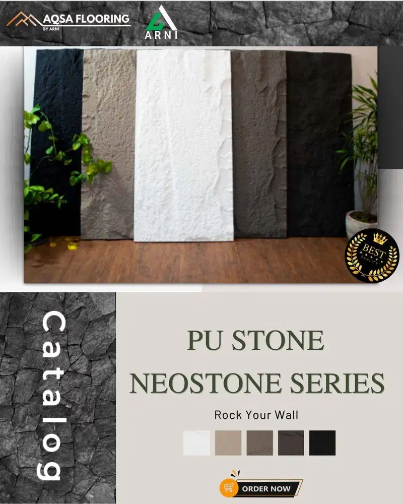 PU Stone Neostone Series - Ganti Suasana Ruangan Tanpa Debu & Kotor