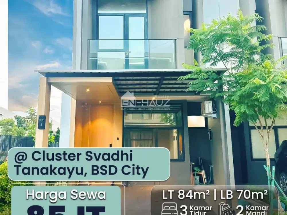 (TI) DISEWAKAN RUMAH SVADHI TANAKAYU, BSD CITY