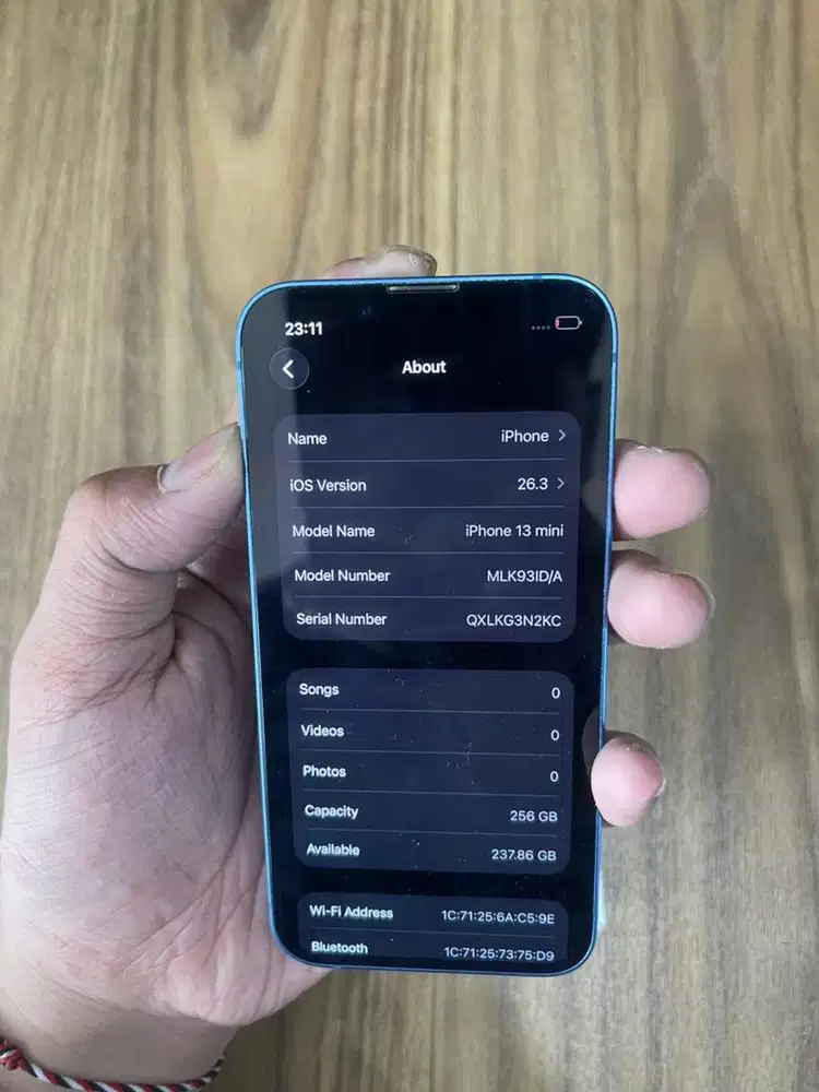 Iphone 13 mini 256GB Blue Ibox Full set no minez