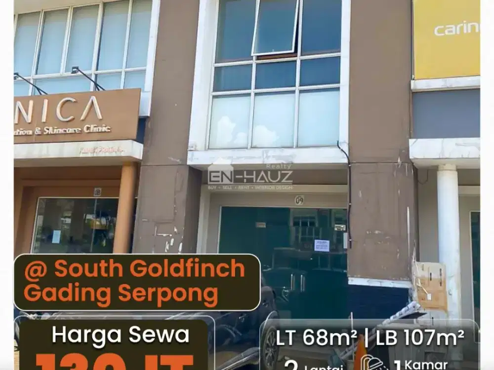 (TI) DISEWA RUKO SOUTH GOLDFINCH, GADING SERPONG