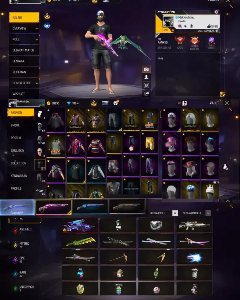 Jual akun FF murah meriah yg minat lansung inbox