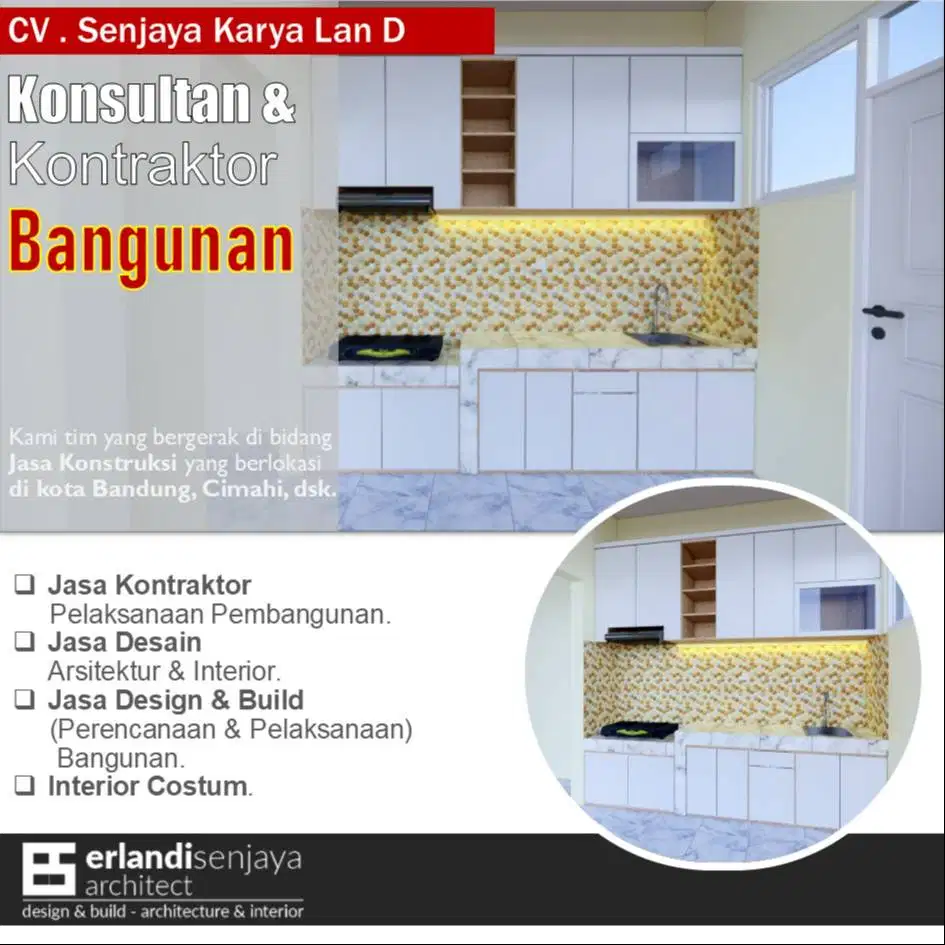 Jasa Kontraktor/ Arsitek & Interior/ Renovasi/ Tukang/ Kitchen Set