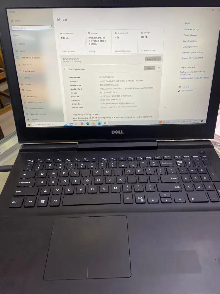 Laptop DELL INSPIRON 15inch 7000