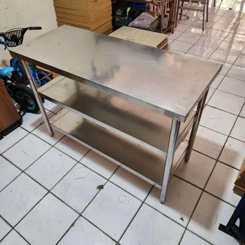 Meja Stainless 120x50/Meja Prepare/Meja Dapur MS2