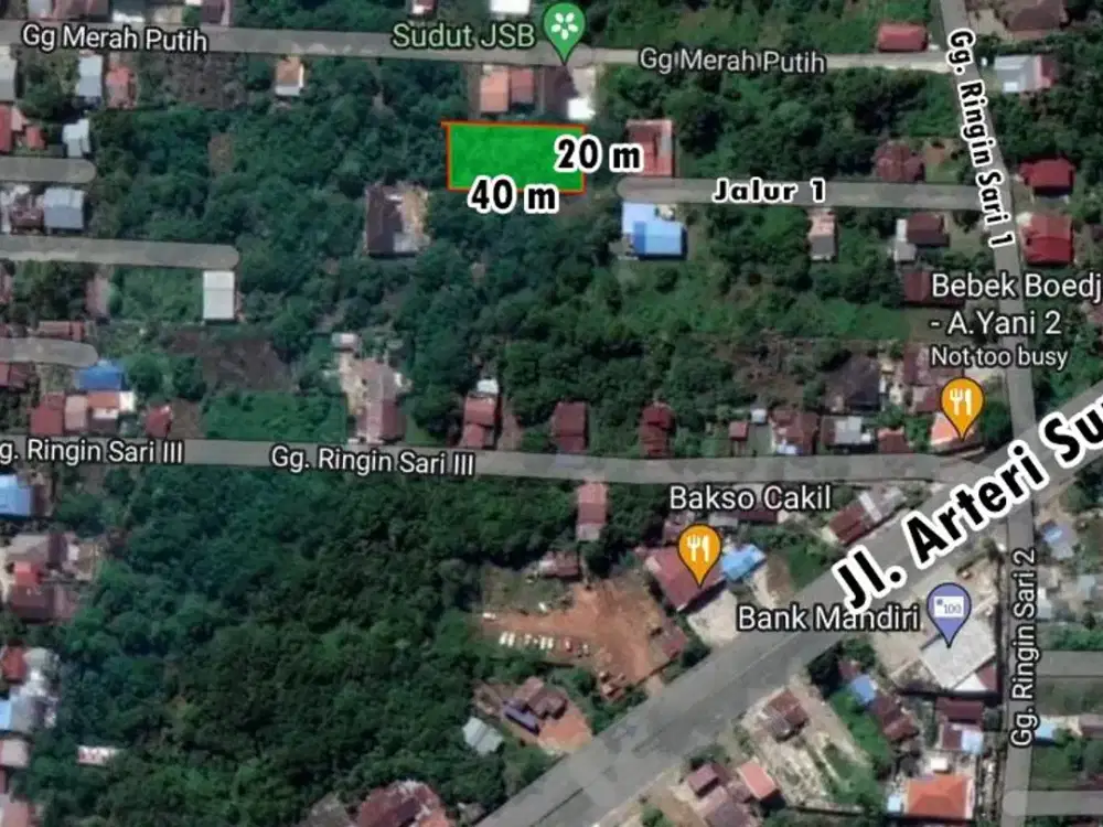 Tanah Siap Bangun Lingkungan asri Arteri Supadio Gg Ringin Sari, Kubu Raya