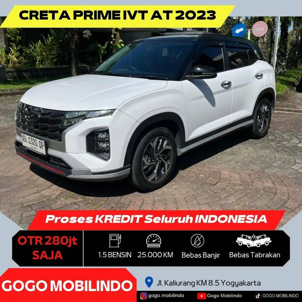 Hyundai Creta Prime IVT Matic 2023 AB Tgn1 ISTIMEWA DP Minim Almaz