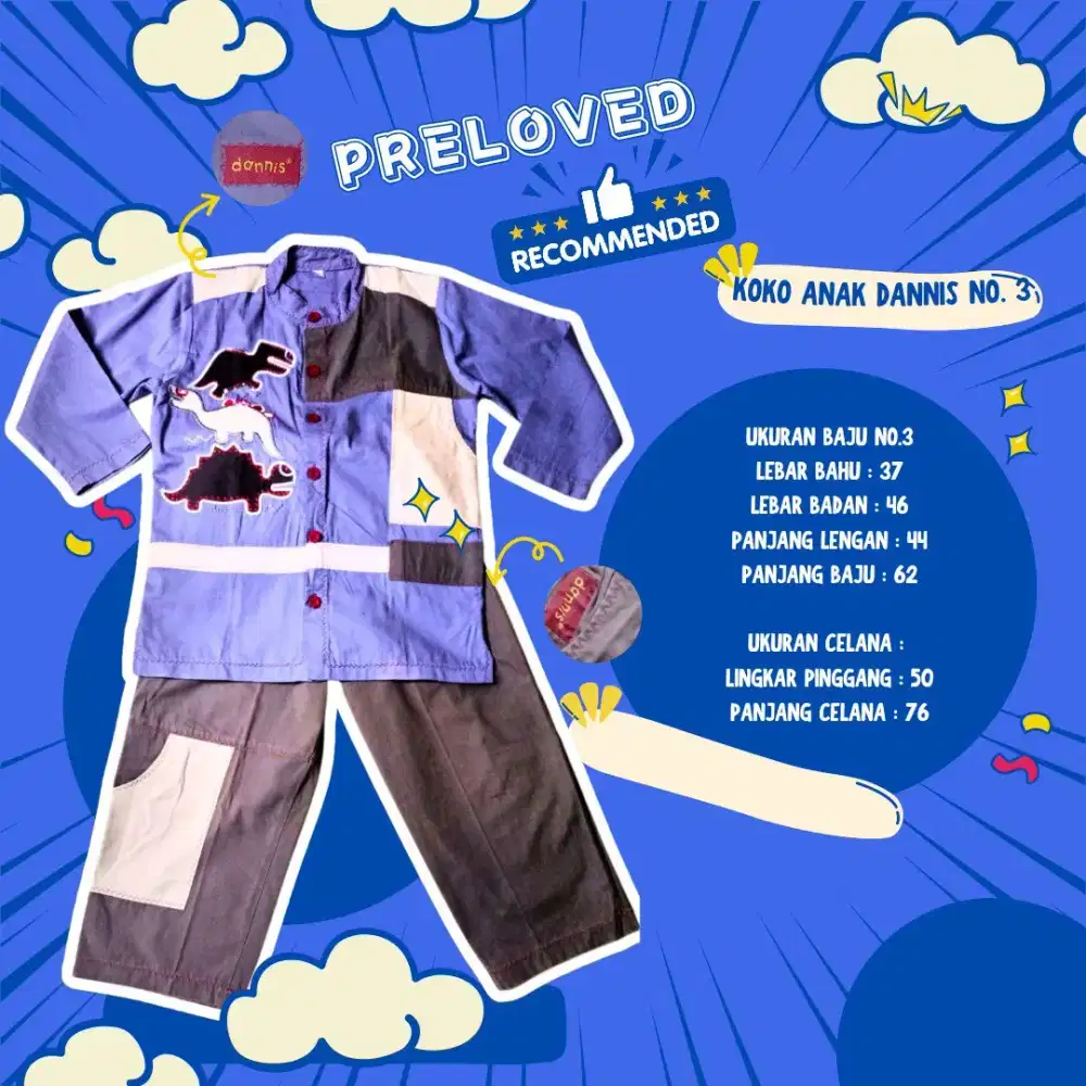 Preloved Setelan Koko Anak Dannis Original