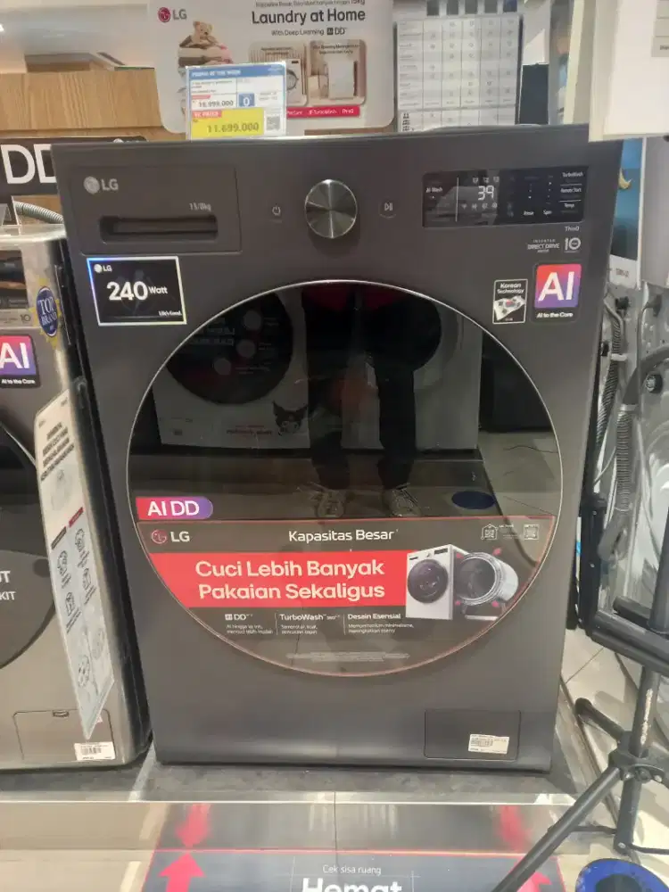 MESIN CUCI LG WM WASHER 15 KG DRYER 10 KG