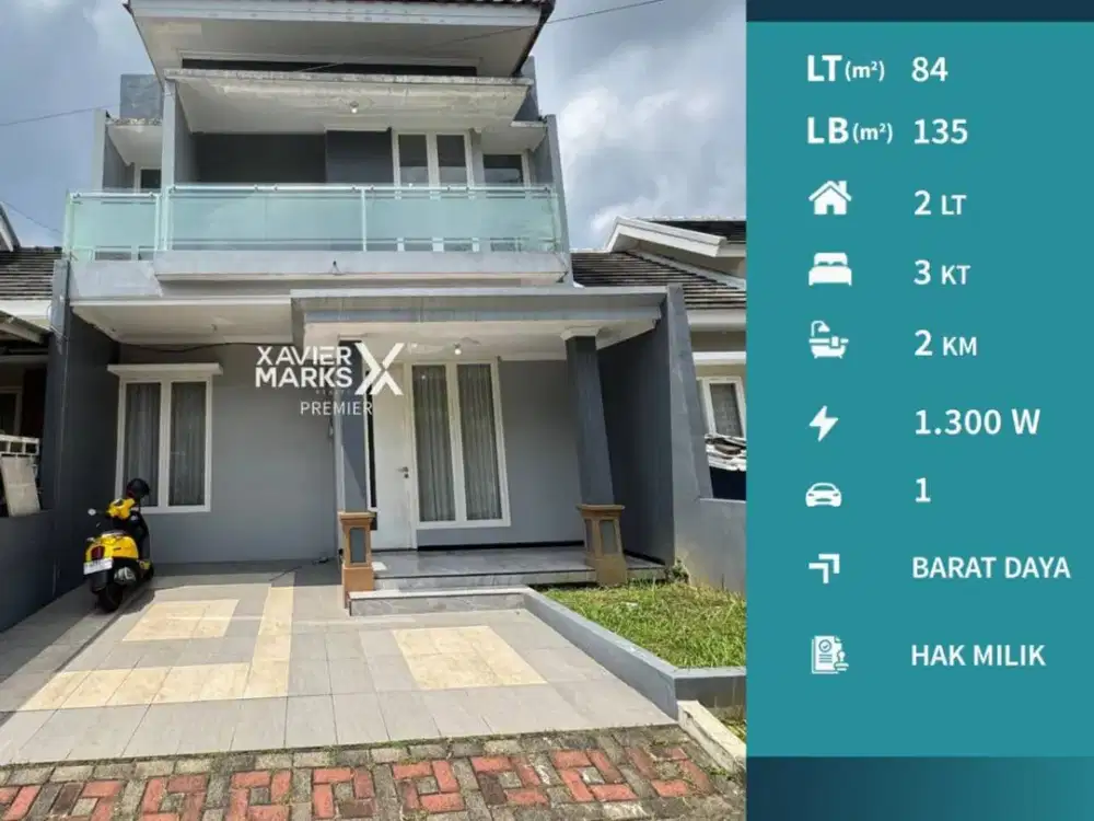 Dijual Rumah Minimalis 2Lt Parkiran Luas Siap Huni Lingkungan Perumahan Eksklusif dan Pusat Favorit Hunian Dekat Kampus di Kalila Residence Lowokwaru
