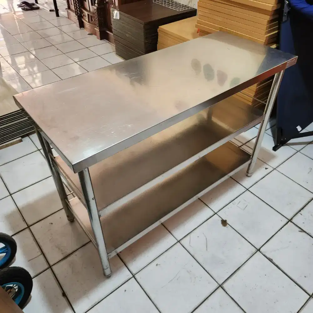 Meja Stainless 120×50 / Meja Prepare/ Meja Dapur MS2