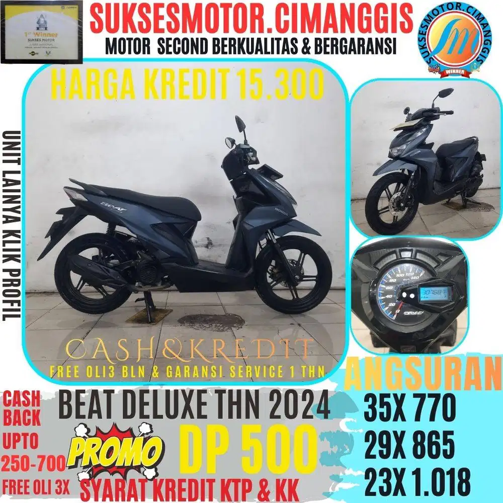 DP500 BEAT DELUXE CASHBACK UPTO700RIBUAN FREE OLI3X SUKSESMOTOR