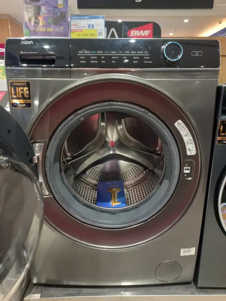 MESIN CUCI AQUA FRONT LOAD ECO INVERTER 15 KG