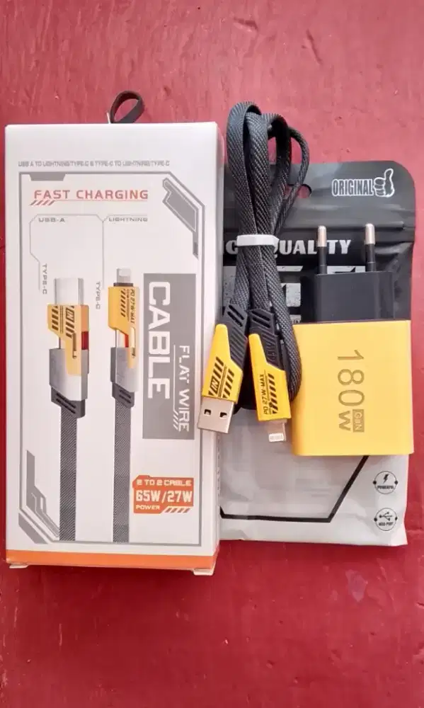 Charger cas hp 180 watt+ kabel 4in1