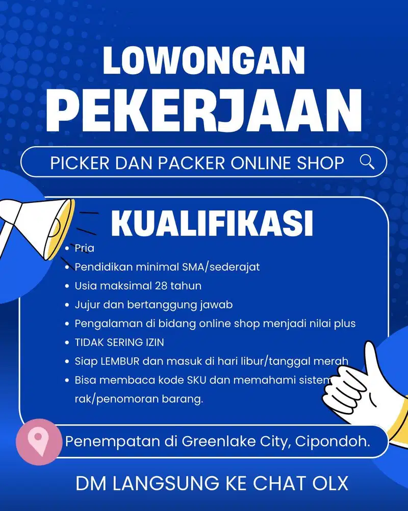 STAFF PICKER DAN PACKER OLSHOP