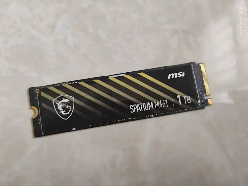 SSD M.2 NVME Gen4x4 MSI Spatium M461 1TB Sentinel 75/100% POT 334Hari