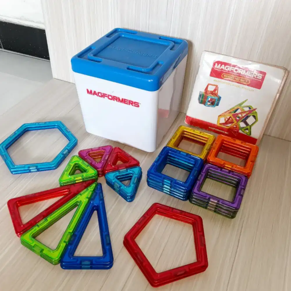 MAGFORMERS 40 PCS ASLI ORI MURAH MAINAN MAGNET ANAK MAGNETIC PUZZLES