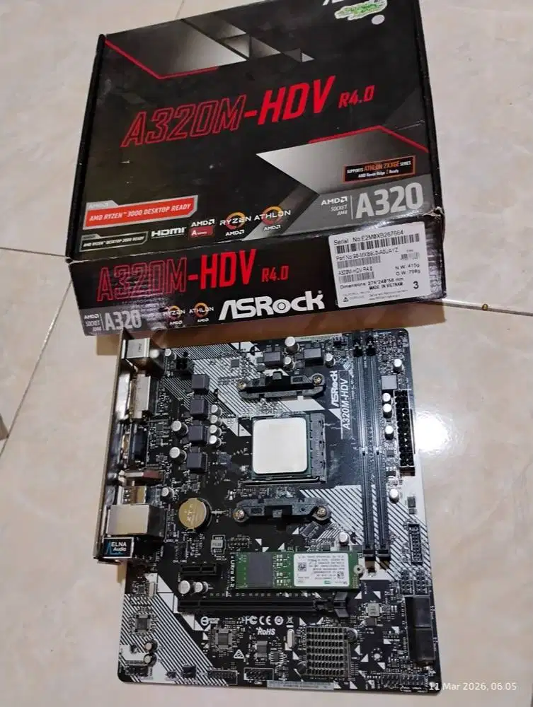 ASRock A320M-HDV R4.0 AMD A8 9600 3.4GHz iGP Radeon R7 SSD NVMe 128GB