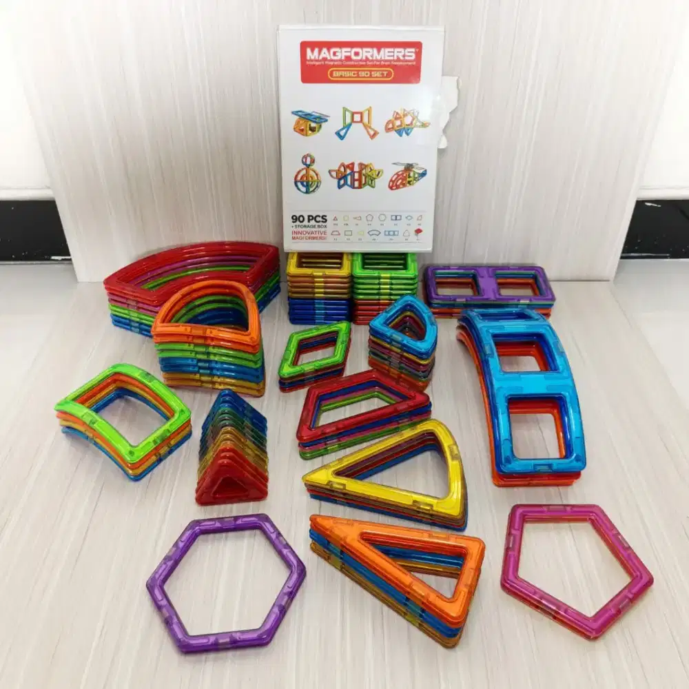 MAGFORMERS BASIC 90 PCS ORIGINAL MAINAN MAGNET ANAK