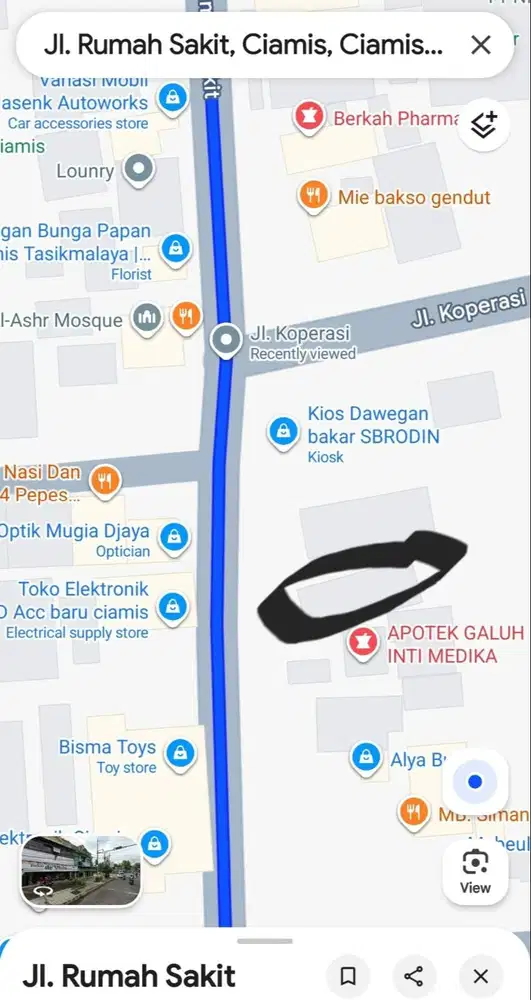 DIJUAL TANAH KAVLING A1 DEKAT PASAR TERMINAL SIMPANG KOTA CIAMIS JABAR