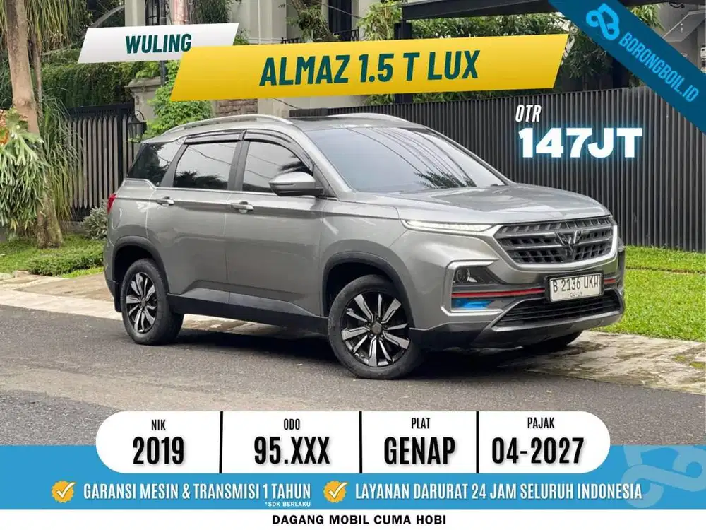 Wuling Almaz Tlux Panaramic sunroof 5-seater AT 2019