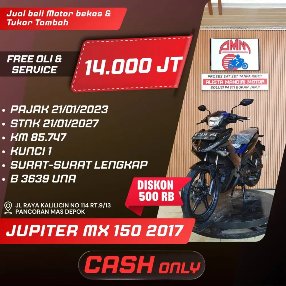 JUPITER MX 150 2017 CASH ONLY KREDIVO INDODANA ALLO BANK SHOPEE GOPAY
