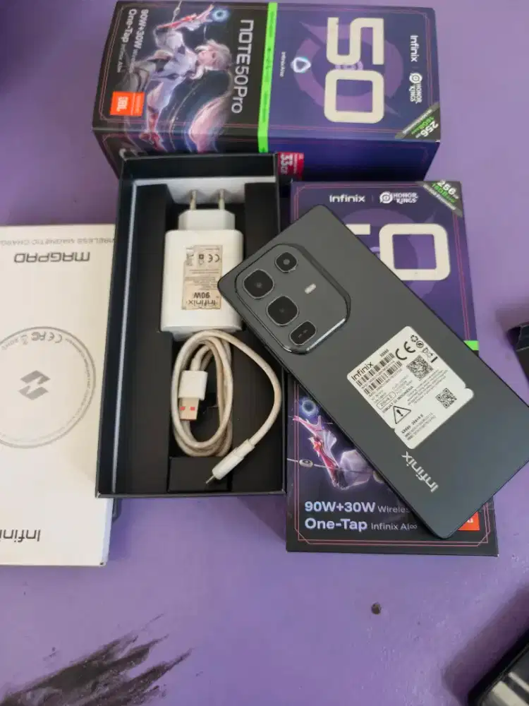 Infinix Note 50 Pro black Ram 8/256 Lengkap mulus