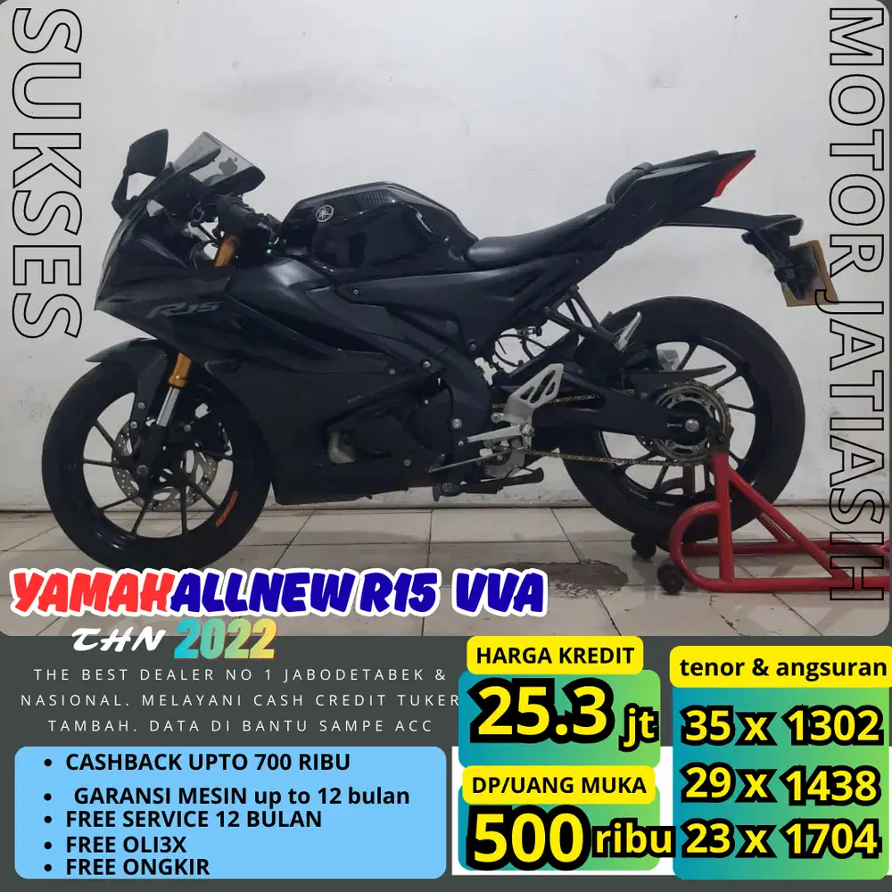 PROMO (SUKSES MOTOR)PASTI ACC ANGSURAN TERMURAH DP YAMAHA R15 VVA 2022