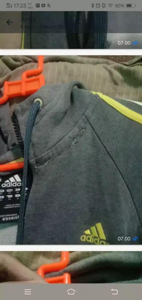 Jual jaket merek adidas ukuran xl