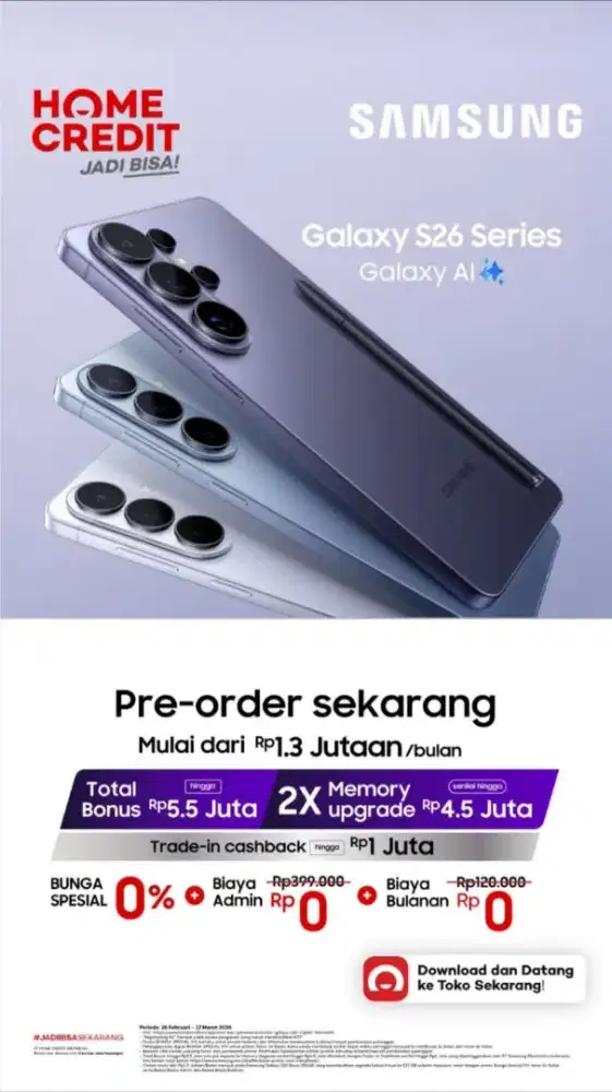 PROMO S26 SERIES DISKON HINGGA 7,5JT DAN CICILAN 0% HINGGA 24BULAN