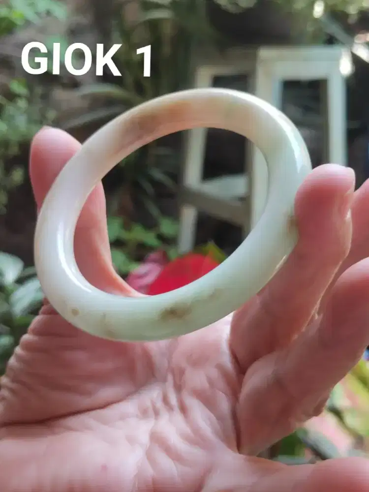 Dijual sepasang gelang giok kuno antik