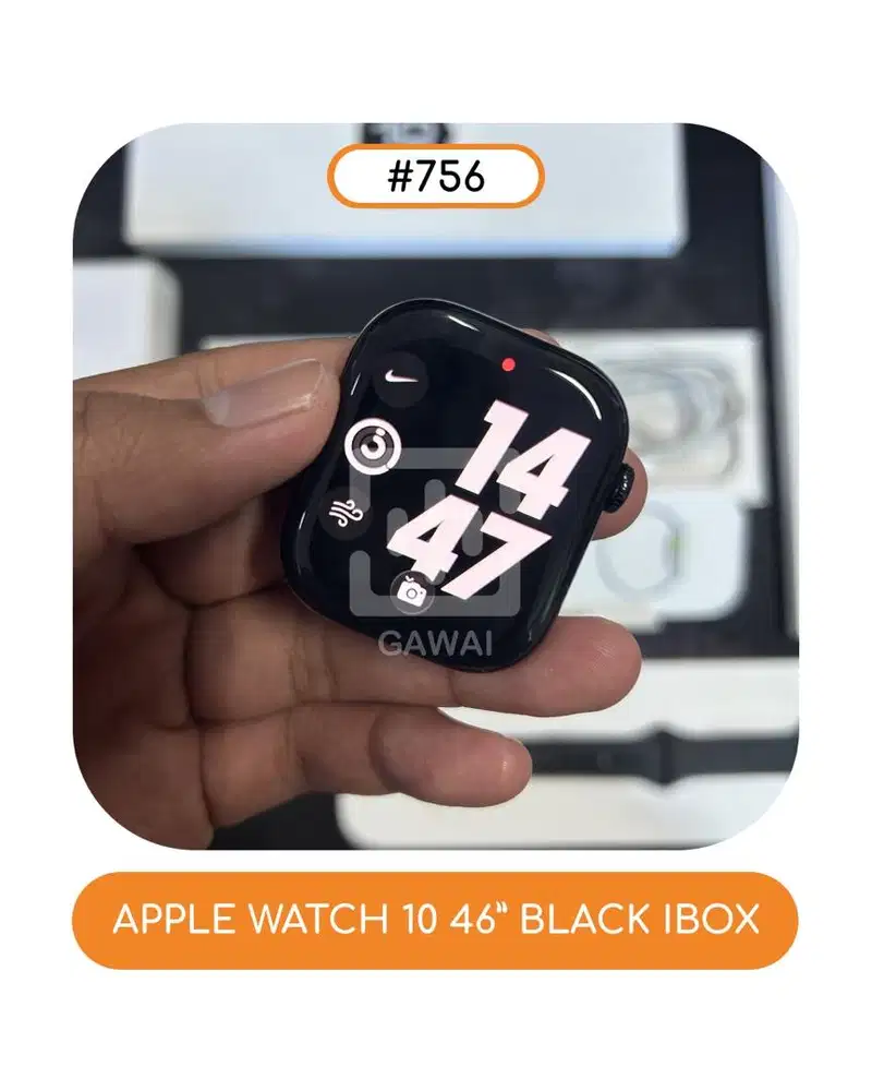#756 Apple Watch 10 Black 46 Ibox Garansi 02 July 2026 BH 100%