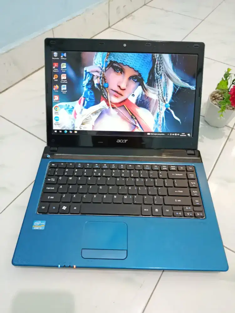 Laptop Acer biru core i3 editing pmkian cwe