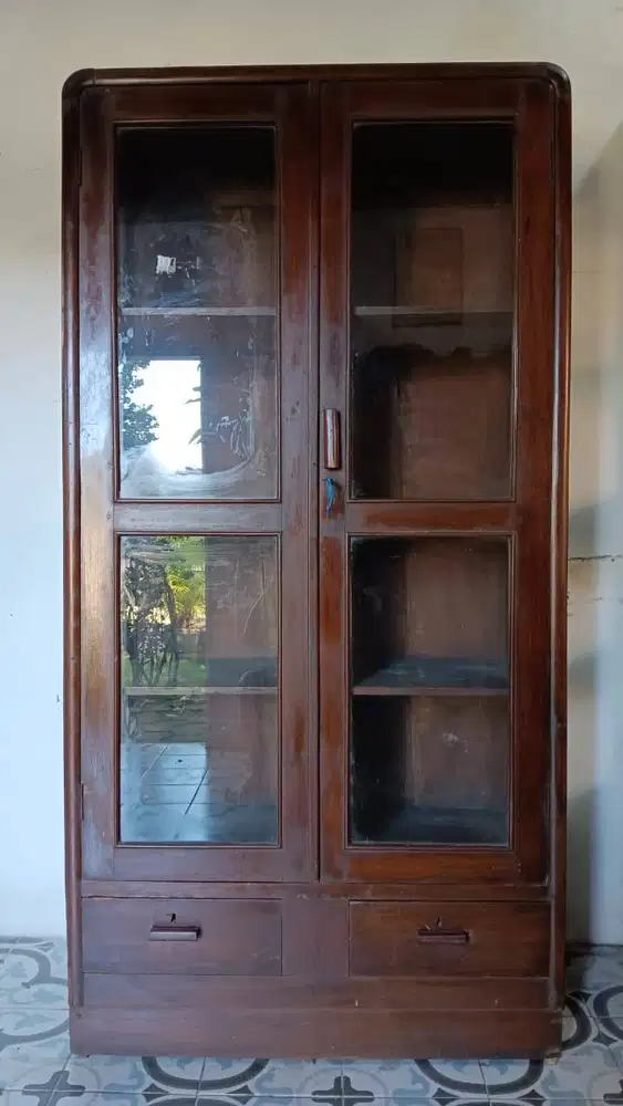 Lemari Almari Display Jumbo Ori Lawas Jadul Antik Bekas Langka