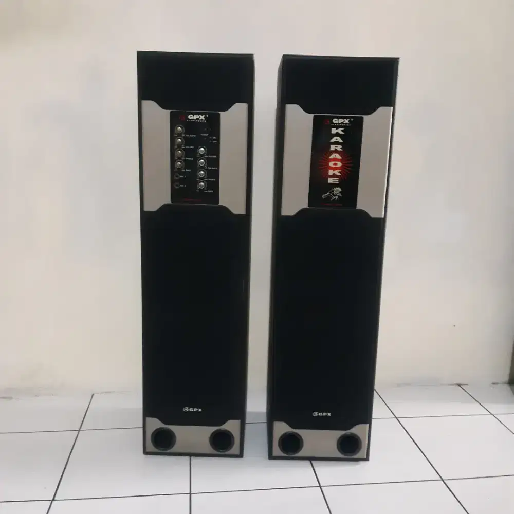 Dijual speaker aktif karaoke GPX 8 bluetooth, tinggi 1 mtr, harga NET