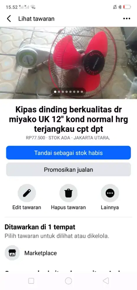 Kipas angin dinding berkualitas kond normal hrg murah sj cpt dpt