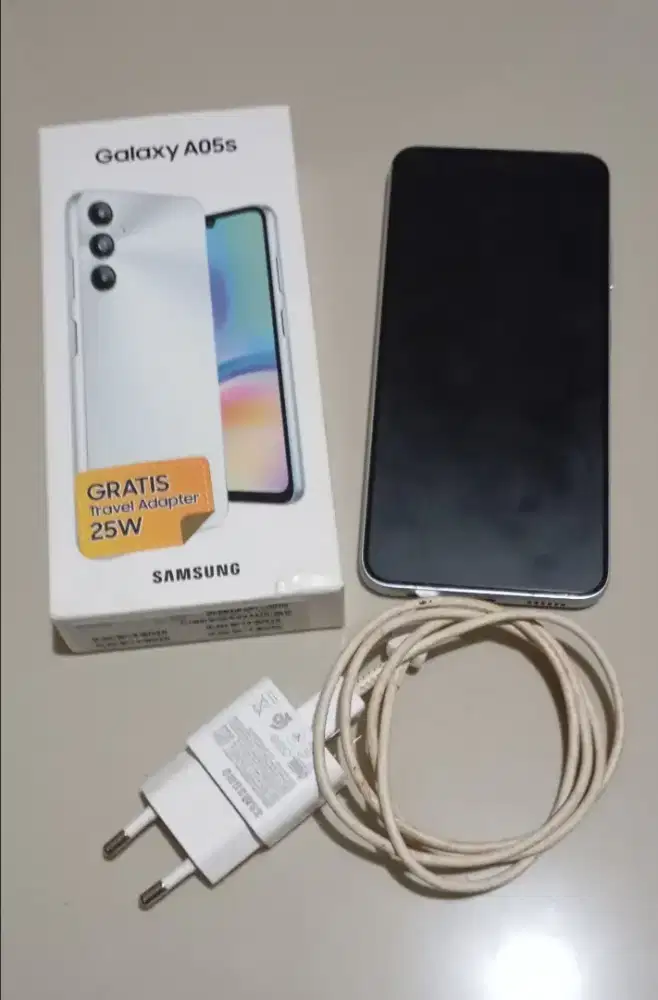 Dijual Samsung Galaxy A05S Silver 6/128 Full Set