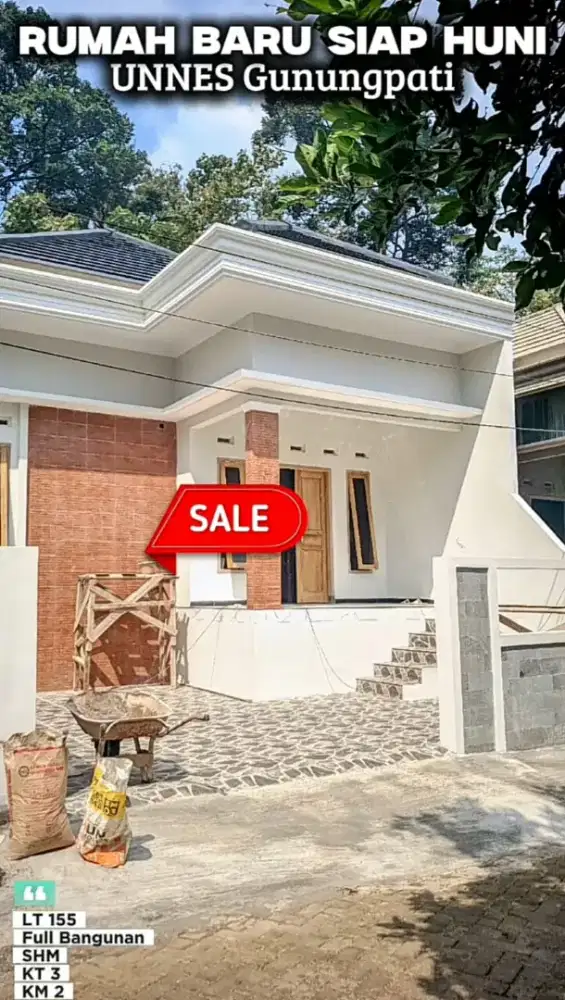 RUMAH BARU DI KAWASAN UNNES GUNUNG PATI SEMARANG BANYAK PILIHAN