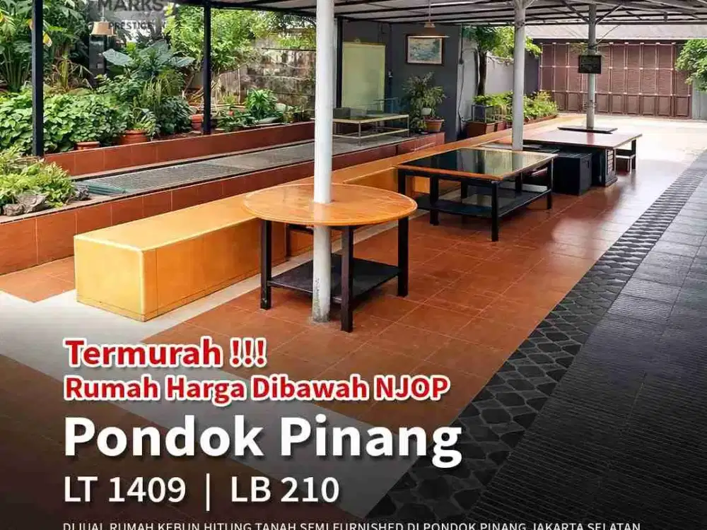 DIJUAL – RUMAH KEBUN HITUNG TANAH PONDOK PINANG

 Detail Properti:
• 4 Buku SHGB + ±160 m² Girik (On Hand)
• Luas Tanah 1.409 m²
• Luas Bangunan ±210 m²
• Bangunan 1 Lantai
• Dimensi Bangunan ±15 x 14
• 6 + 1 Kamar Tidur (ART)
• 6 Kamar Mandi
• Dapur Luas