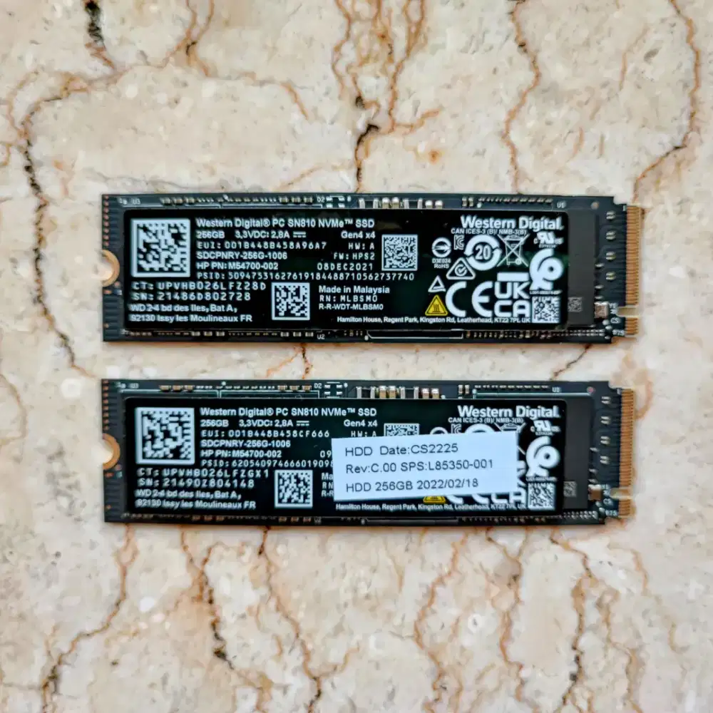 Western Digital PC SN810 256GB NVMe SSD PCIe Gen4