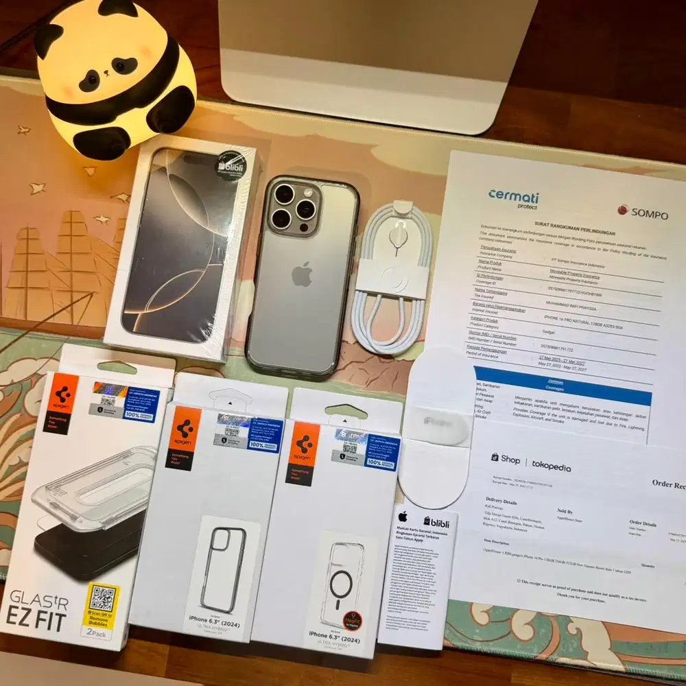 Iphone 16 Pro 128GB Resmi (Blibli) | Natural Titanium