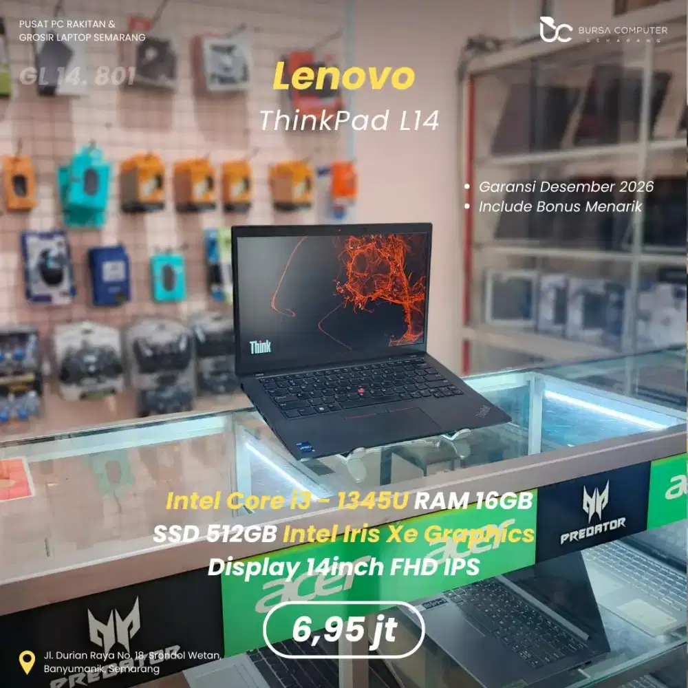 LENOVO Thinkpad L14 Gen 4 | Core i5 1345U 16GB 512GB