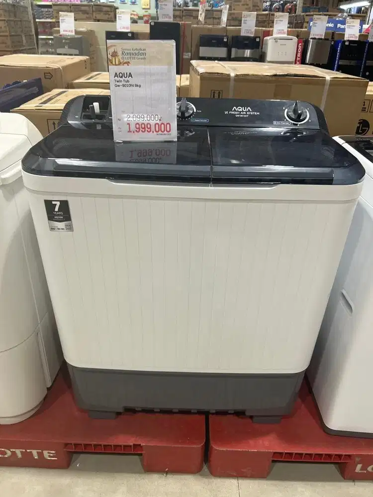 Hanya KREDIT di lottecapital DP 0rp 2tabung AQUA 9kg QE9010ht