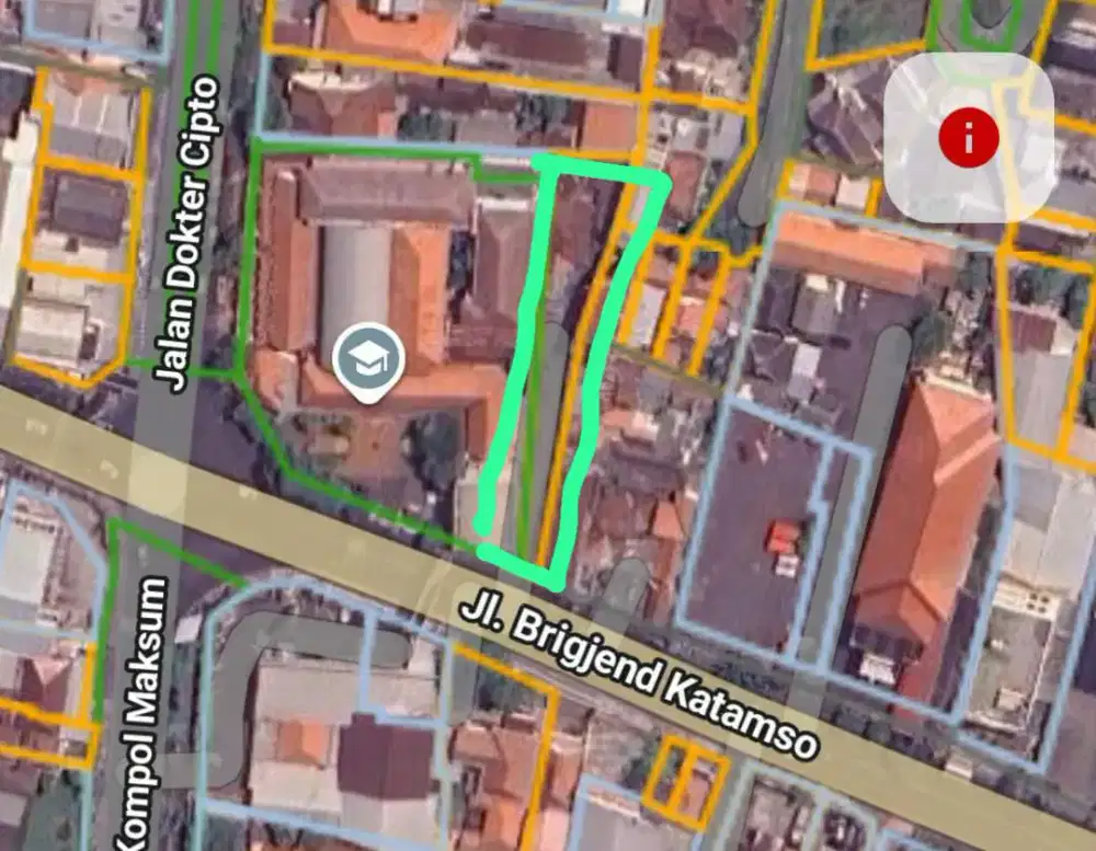 Dijual Tanah cocok untuk Kantor , cafe , resto di jl Brigjend Katamso