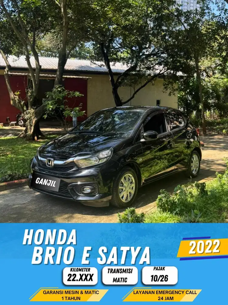 HONDA BRIO E SATYA 2022 AT MATIC GANJIL
