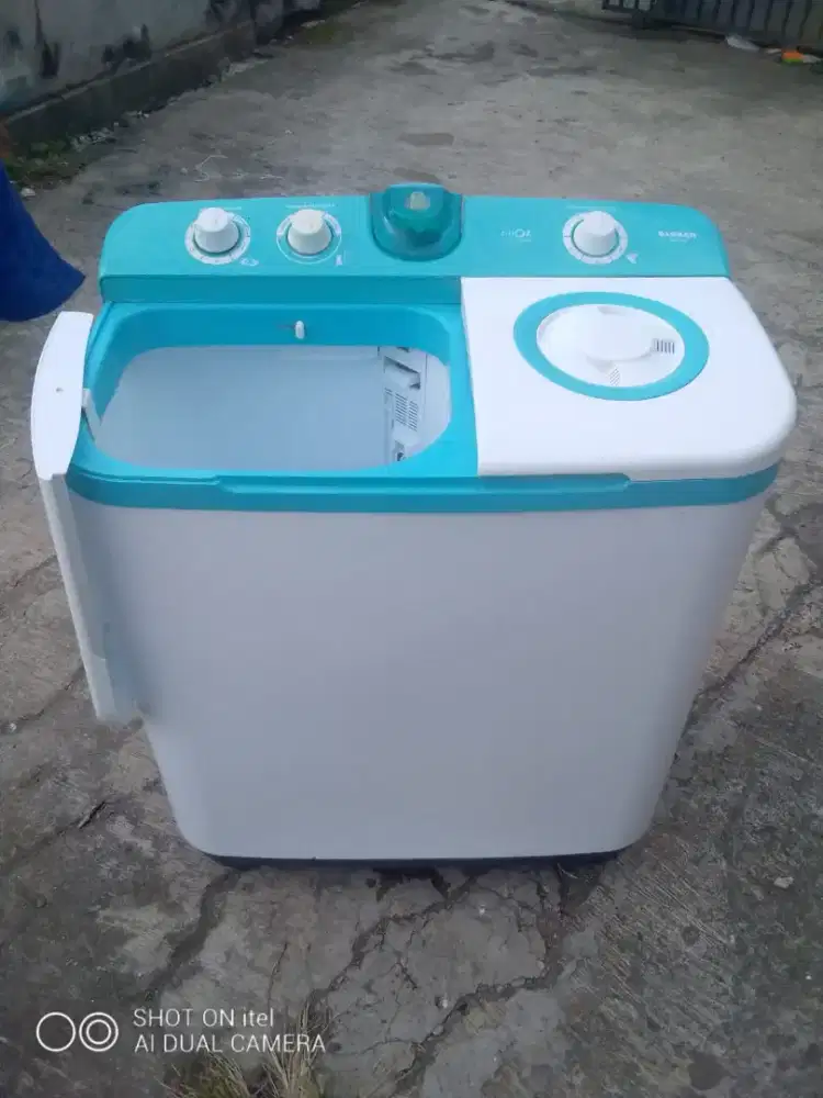 Jual mesin cuci merek Sanken kapasitas 9kg normal semua siap pakai