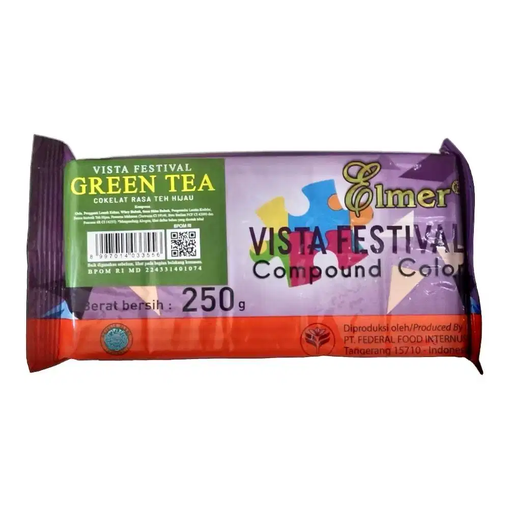 Elmer Compound Greentea 250gr | Coklat Batang Greentea