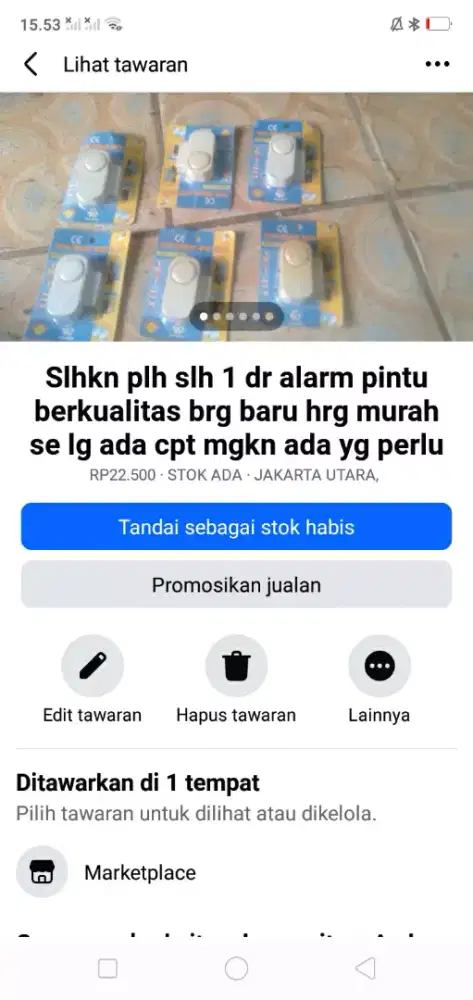 Slhkn plh slh 1 dr alarm inti rumah dll brg baru hrg murah cpt dpt yah