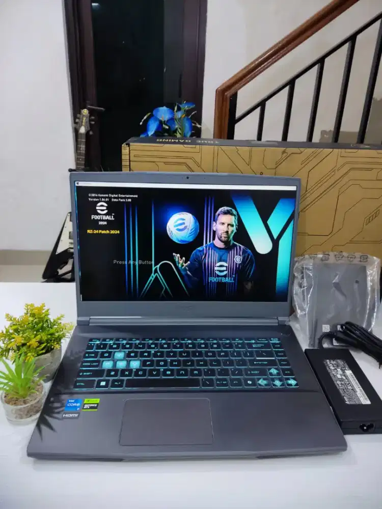MSI Thin 15 VGA RTX Mulus Like New Fullset Siap Gaming