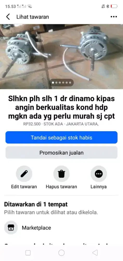 Slhkn lh slh 1 dr dinamo kipas angin serba guna kond hdp hrg murah sj