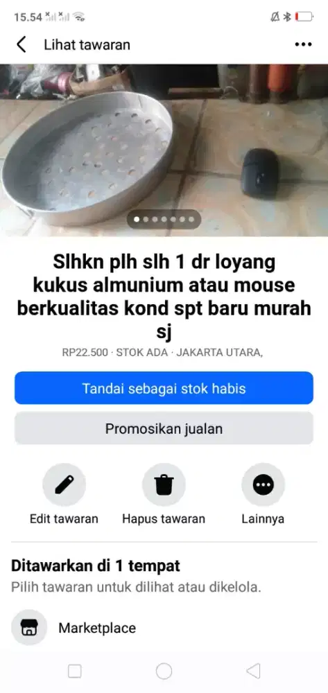 Slhkn plh slh 1 dr loyang kukus almunium atau sblh nya hrg murah sj